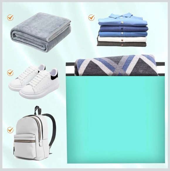 10 24X24 Poly Mailers Teal Blue - Picture 6 of 6